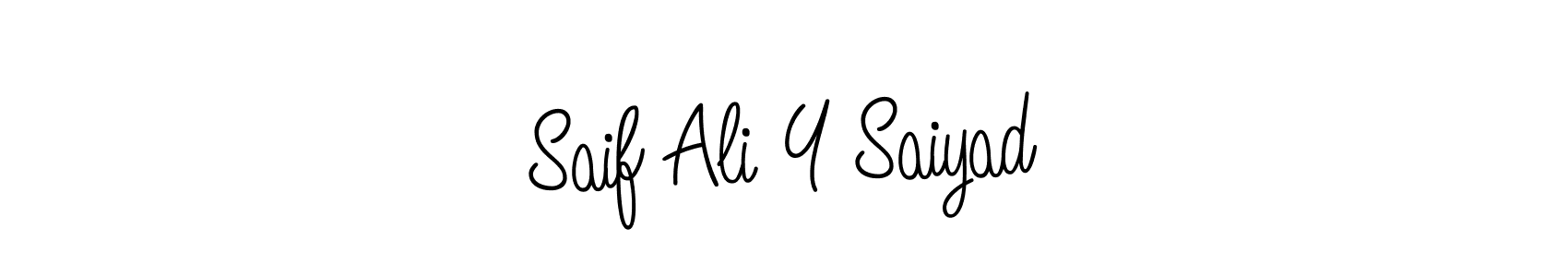 You can use this online signature creator to create a handwritten signature for the name Saif Ali Y Saiyad. This is the best online autograph maker. Saif Ali Y Saiyad signature style 5 images and pictures png