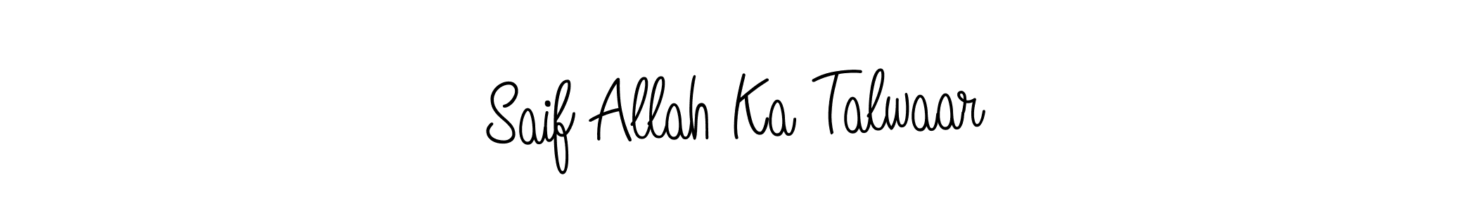 Design your own signature with our free online signature maker. With this signature software, you can create a handwritten (Angelique-Rose-font-FFP) signature for name Saif Allah Ka Talwaar. Saif Allah Ka Talwaar signature style 5 images and pictures png