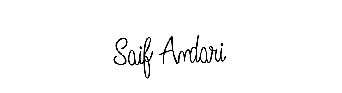 The best way (Angelique-Rose-font-FFP) to make a short signature is to pick only two or three words in your name. The name Saif Andari include a total of six letters. For converting this name. Saif Andari signature style 5 images and pictures png