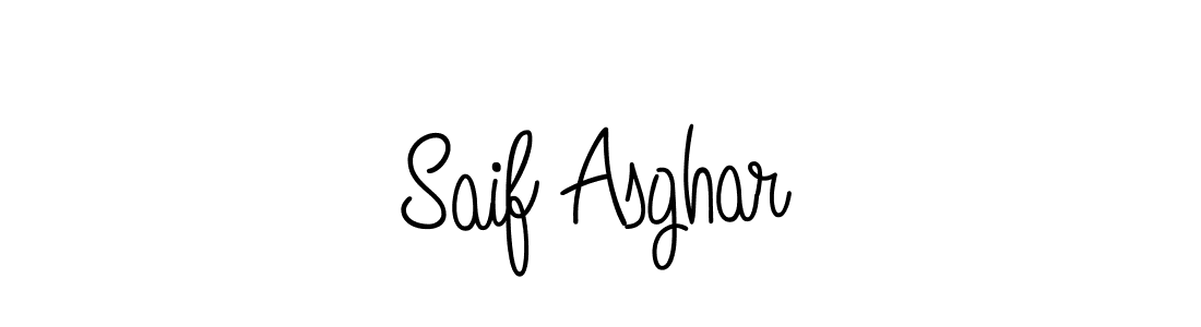 Design your own signature with our free online signature maker. With this signature software, you can create a handwritten (Angelique-Rose-font-FFP) signature for name Saif Asghar. Saif Asghar signature style 5 images and pictures png