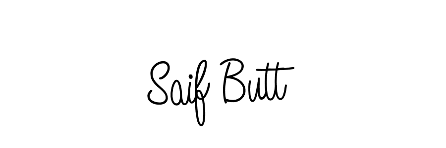 You should practise on your own different ways (Angelique-Rose-font-FFP) to write your name (Saif Butt) in signature. don't let someone else do it for you. Saif Butt signature style 5 images and pictures png