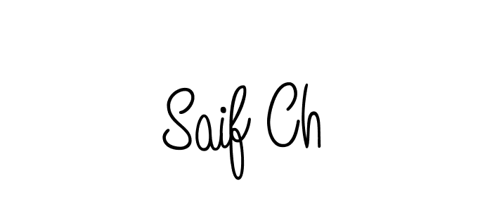 How to make Saif Ch name signature. Use Angelique-Rose-font-FFP style for creating short signs online. This is the latest handwritten sign. Saif Ch signature style 5 images and pictures png