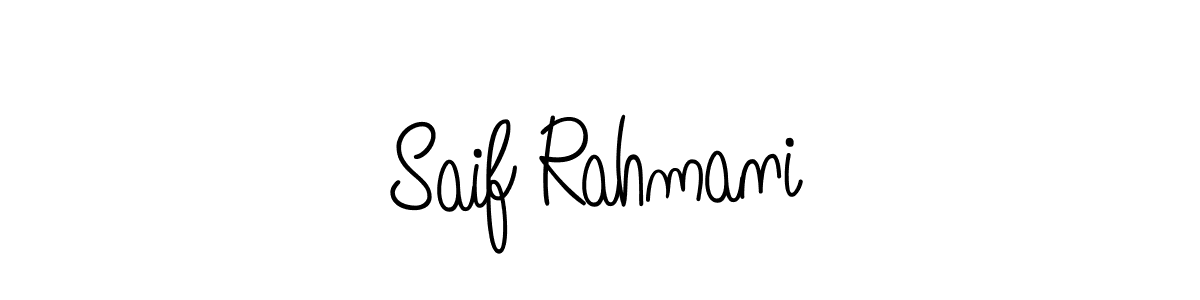 Saif Rahmani stylish signature style. Best Handwritten Sign (Angelique-Rose-font-FFP) for my name. Handwritten Signature Collection Ideas for my name Saif Rahmani. Saif Rahmani signature style 5 images and pictures png