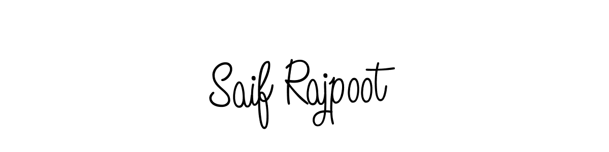 How to make Saif Rajpoot name signature. Use Angelique-Rose-font-FFP style for creating short signs online. This is the latest handwritten sign. Saif Rajpoot signature style 5 images and pictures png