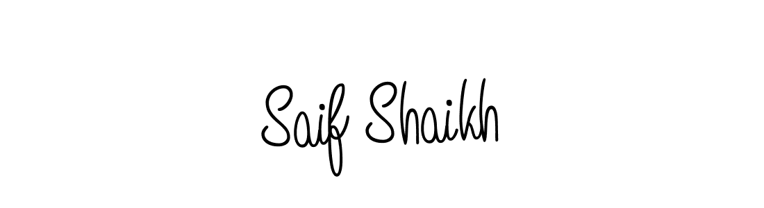 Also we have Saif Shaikh name is the best signature style. Create professional handwritten signature collection using Angelique-Rose-font-FFP autograph style. Saif Shaikh signature style 5 images and pictures png