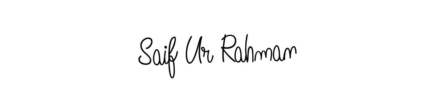 Use a signature maker to create a handwritten signature online. With this signature software, you can design (Angelique-Rose-font-FFP) your own signature for name Saif Ur Rahman. Saif Ur Rahman signature style 5 images and pictures png