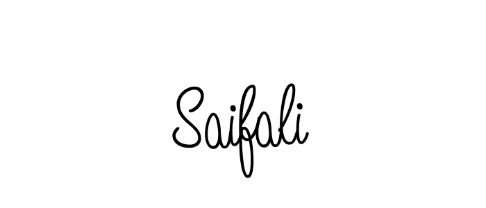 Make a beautiful signature design for name Saifali. With this signature (Angelique-Rose-font-FFP) style, you can create a handwritten signature for free. Saifali signature style 5 images and pictures png