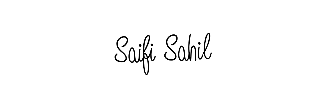 Also we have Saifi Sahil name is the best signature style. Create professional handwritten signature collection using Angelique-Rose-font-FFP autograph style. Saifi Sahil signature style 5 images and pictures png