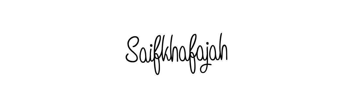 How to make Saifkhafajah name signature. Use Angelique-Rose-font-FFP style for creating short signs online. This is the latest handwritten sign. Saifkhafajah signature style 5 images and pictures png
