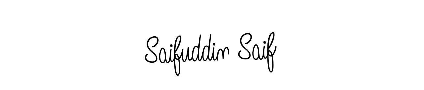 You should practise on your own different ways (Angelique-Rose-font-FFP) to write your name (Saifuddin Saif) in signature. don't let someone else do it for you. Saifuddin Saif signature style 5 images and pictures png