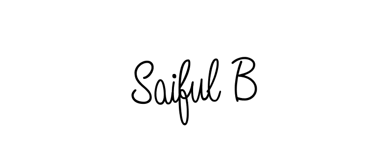 How to make Saiful B signature? Angelique-Rose-font-FFP is a professional autograph style. Create handwritten signature for Saiful B name. Saiful B signature style 5 images and pictures png