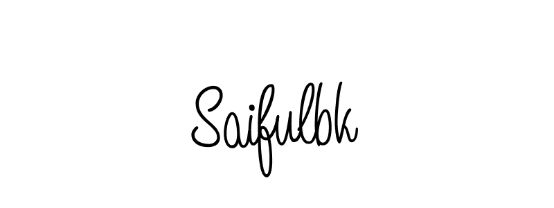 How to make Saifulbk name signature. Use Angelique-Rose-font-FFP style for creating short signs online. This is the latest handwritten sign. Saifulbk signature style 5 images and pictures png