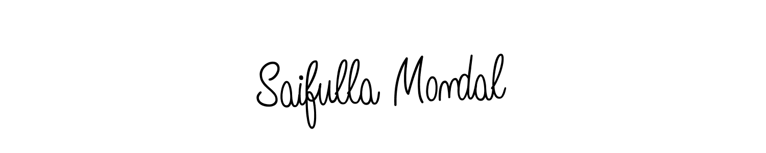 How to make Saifulla Mondal name signature. Use Angelique-Rose-font-FFP style for creating short signs online. This is the latest handwritten sign. Saifulla Mondal signature style 5 images and pictures png
