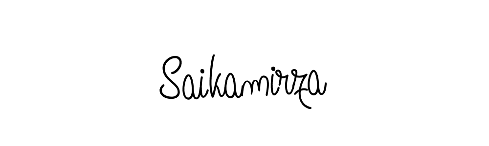 Make a beautiful signature design for name Saikamirza. With this signature (Angelique-Rose-font-FFP) style, you can create a handwritten signature for free. Saikamirza signature style 5 images and pictures png