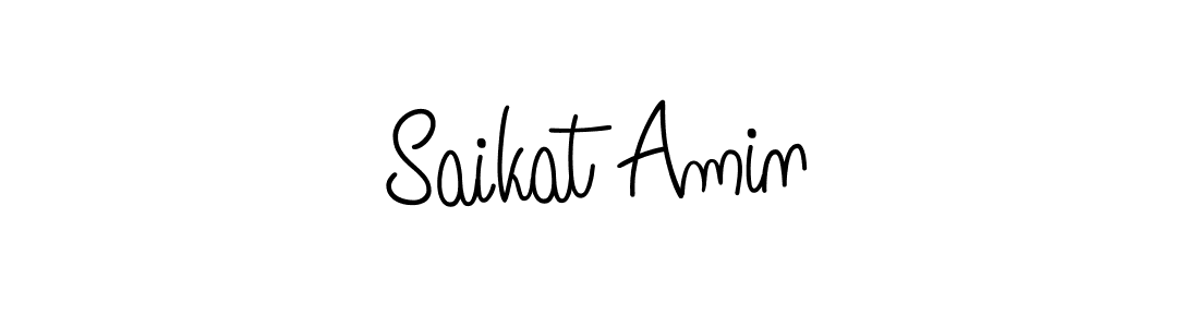Make a beautiful signature design for name Saikat Amin. With this signature (Angelique-Rose-font-FFP) style, you can create a handwritten signature for free. Saikat Amin signature style 5 images and pictures png