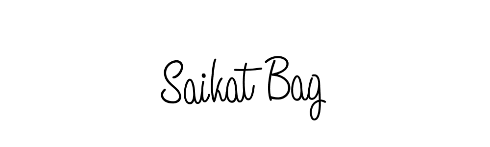 Use a signature maker to create a handwritten signature online. With this signature software, you can design (Angelique-Rose-font-FFP) your own signature for name Saikat Bag. Saikat Bag signature style 5 images and pictures png