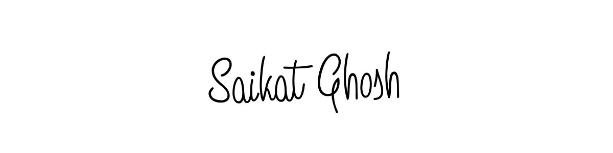 The best way (Angelique-Rose-font-FFP) to make a short signature is to pick only two or three words in your name. The name Saikat Ghosh include a total of six letters. For converting this name. Saikat Ghosh signature style 5 images and pictures png