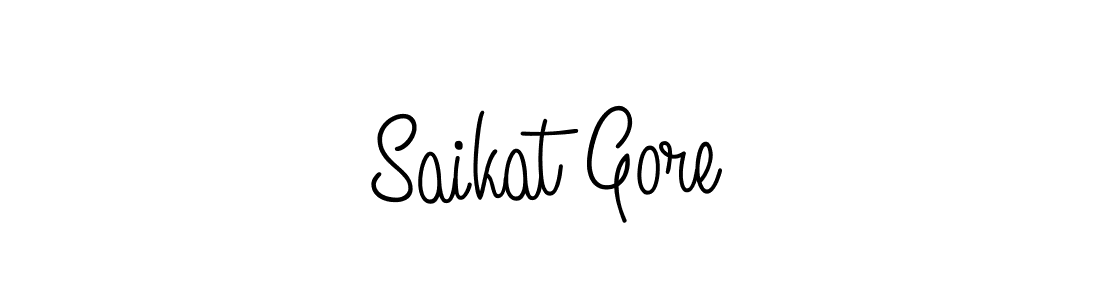 How to make Saikat Gore name signature. Use Angelique-Rose-font-FFP style for creating short signs online. This is the latest handwritten sign. Saikat Gore signature style 5 images and pictures png
