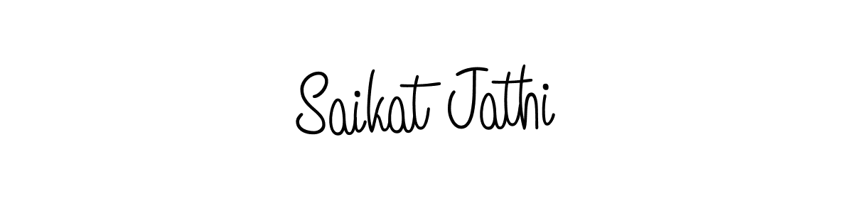 Design your own signature with our free online signature maker. With this signature software, you can create a handwritten (Angelique-Rose-font-FFP) signature for name Saikat Jathi. Saikat Jathi signature style 5 images and pictures png