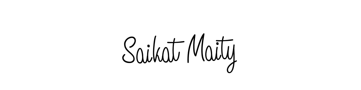 You should practise on your own different ways (Angelique-Rose-font-FFP) to write your name (Saikat Maity) in signature. don't let someone else do it for you. Saikat Maity signature style 5 images and pictures png