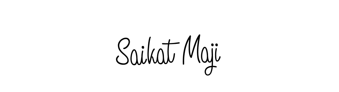 Use a signature maker to create a handwritten signature online. With this signature software, you can design (Angelique-Rose-font-FFP) your own signature for name Saikat Maji. Saikat Maji signature style 5 images and pictures png