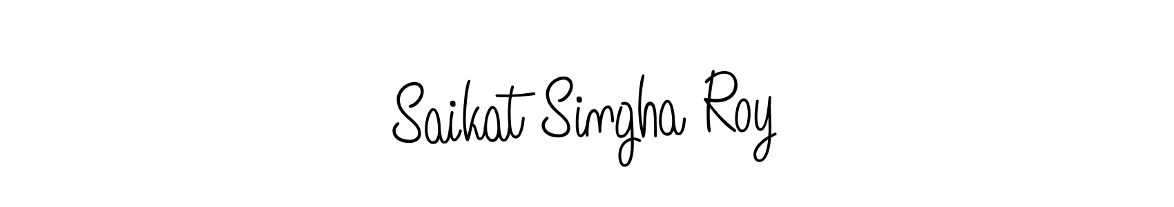 You should practise on your own different ways (Angelique-Rose-font-FFP) to write your name (Saikat Singha Roy) in signature. don't let someone else do it for you. Saikat Singha Roy signature style 5 images and pictures png