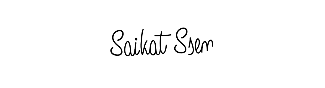 You should practise on your own different ways (Angelique-Rose-font-FFP) to write your name (Saikat Ssen) in signature. don't let someone else do it for you. Saikat Ssen signature style 5 images and pictures png