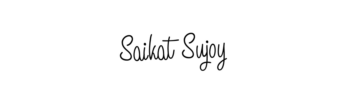 Create a beautiful signature design for name Saikat Sujoy. With this signature (Angelique-Rose-font-FFP) fonts, you can make a handwritten signature for free. Saikat Sujoy signature style 5 images and pictures png