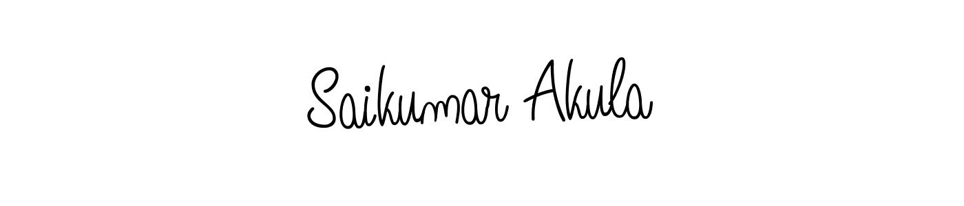 Design your own signature with our free online signature maker. With this signature software, you can create a handwritten (Angelique-Rose-font-FFP) signature for name Saikumar Akula. Saikumar Akula signature style 5 images and pictures png