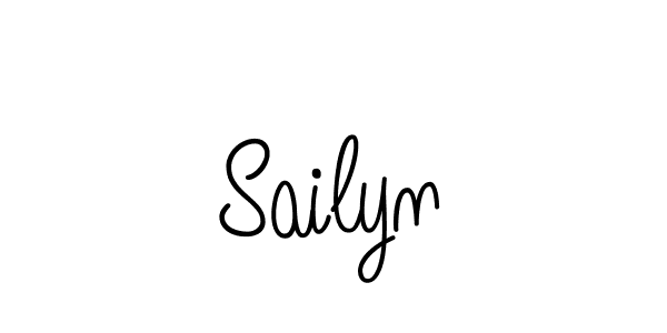 Use a signature maker to create a handwritten signature online. With this signature software, you can design (Angelique-Rose-font-FFP) your own signature for name Sailyn. Sailyn signature style 5 images and pictures png