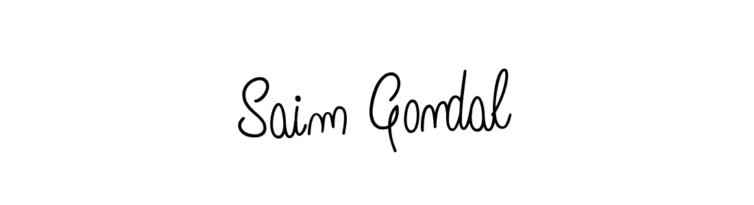 The best way (Angelique-Rose-font-FFP) to make a short signature is to pick only two or three words in your name. The name Saim Gondal include a total of six letters. For converting this name. Saim Gondal signature style 5 images and pictures png
