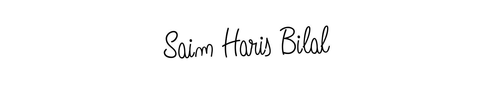 You can use this online signature creator to create a handwritten signature for the name Saim Haris Bilal. This is the best online autograph maker. Saim Haris Bilal signature style 5 images and pictures png