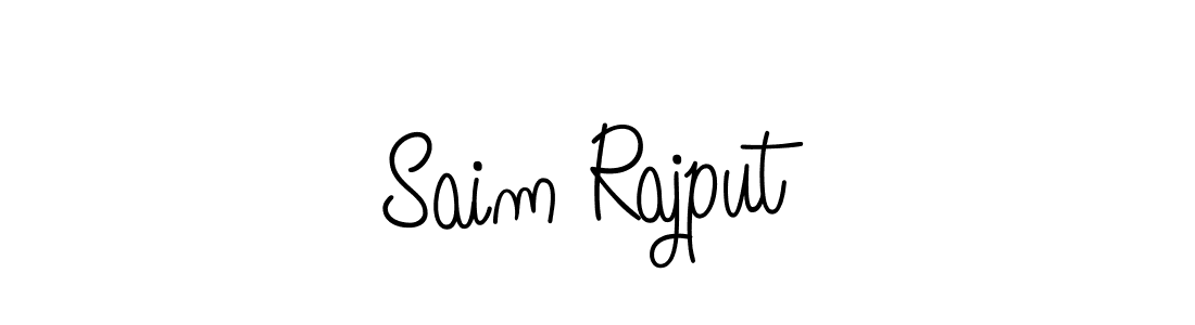 Design your own signature with our free online signature maker. With this signature software, you can create a handwritten (Angelique-Rose-font-FFP) signature for name Saim Rajput. Saim Rajput signature style 5 images and pictures png