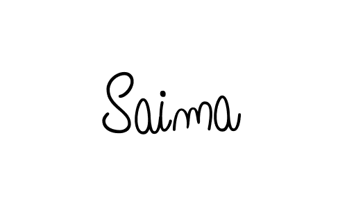 You should practise on your own different ways (Angelique-Rose-font-FFP) to write your name (Saima) in signature. don't let someone else do it for you. Saima signature style 5 images and pictures png