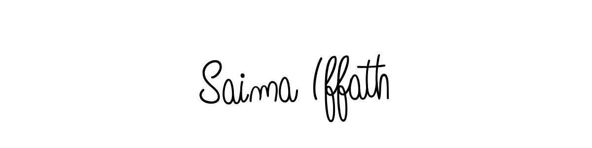 Make a beautiful signature design for name Saima Iffath. With this signature (Angelique-Rose-font-FFP) style, you can create a handwritten signature for free. Saima Iffath signature style 5 images and pictures png