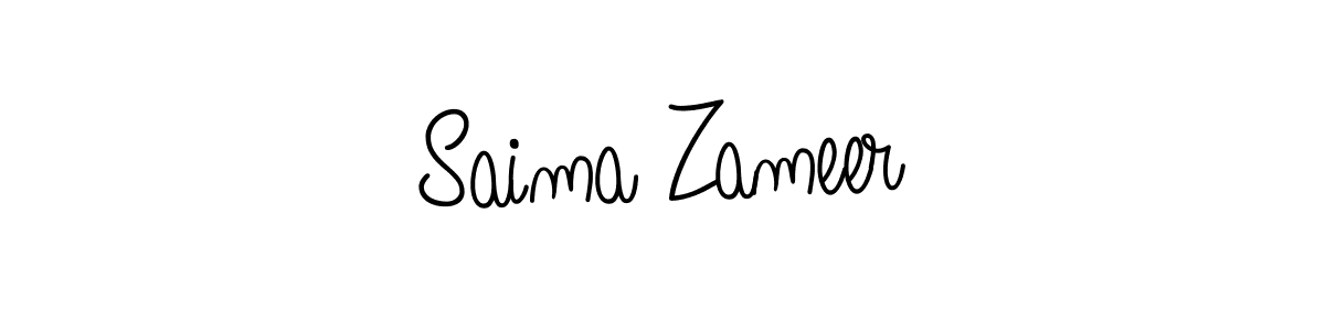 Also You can easily find your signature by using the search form. We will create Saima Zameer name handwritten signature images for you free of cost using Angelique-Rose-font-FFP sign style. Saima Zameer signature style 5 images and pictures png