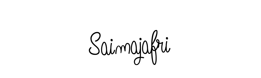 Design your own signature with our free online signature maker. With this signature software, you can create a handwritten (Angelique-Rose-font-FFP) signature for name Saimajafri. Saimajafri signature style 5 images and pictures png