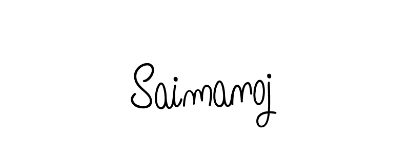 How to make Saimanoj name signature. Use Angelique-Rose-font-FFP style for creating short signs online. This is the latest handwritten sign. Saimanoj signature style 5 images and pictures png