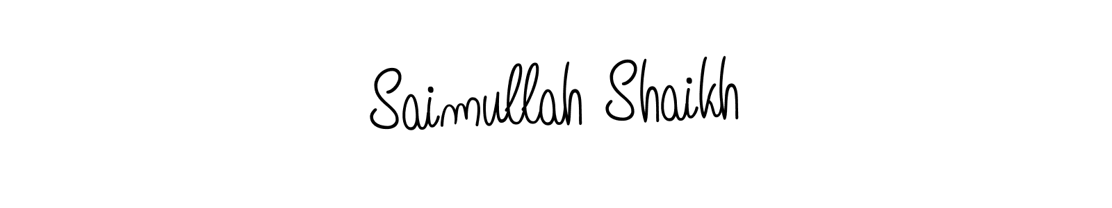 Once you've used our free online signature maker to create your best signature Angelique-Rose-font-FFP style, it's time to enjoy all of the benefits that Saimullah Shaikh name signing documents. Saimullah Shaikh signature style 5 images and pictures png