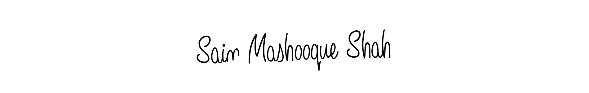 Make a beautiful signature design for name Sain Mashooque Shah. With this signature (Angelique-Rose-font-FFP) style, you can create a handwritten signature for free. Sain Mashooque Shah signature style 5 images and pictures png