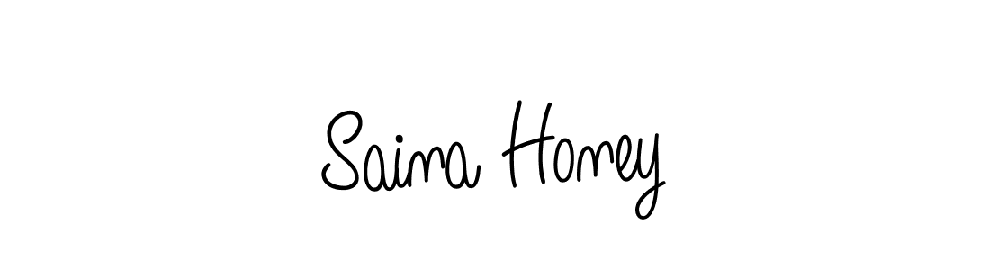 Design your own signature with our free online signature maker. With this signature software, you can create a handwritten (Angelique-Rose-font-FFP) signature for name Saina Honey. Saina Honey signature style 5 images and pictures png