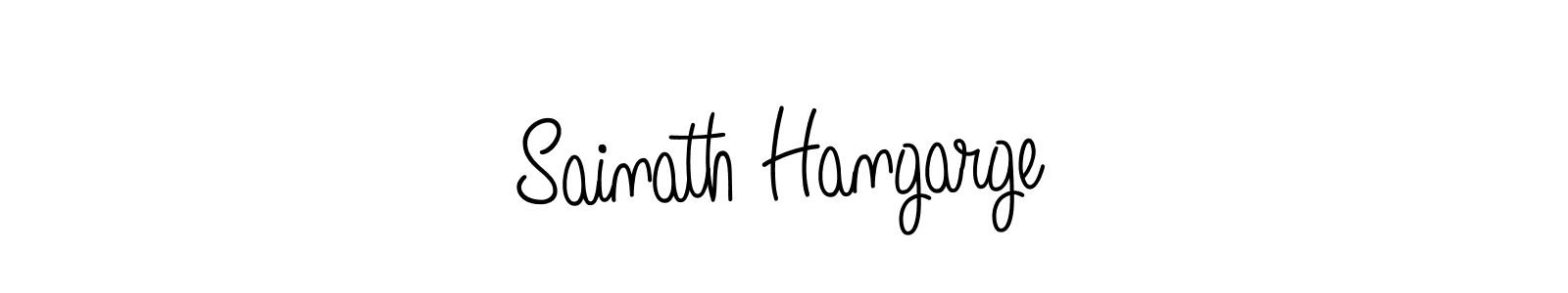 You should practise on your own different ways (Angelique-Rose-font-FFP) to write your name (Sainath Hangarge) in signature. don't let someone else do it for you. Sainath Hangarge signature style 5 images and pictures png