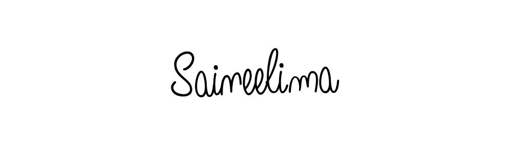 How to make Saineelima name signature. Use Angelique-Rose-font-FFP style for creating short signs online. This is the latest handwritten sign. Saineelima signature style 5 images and pictures png