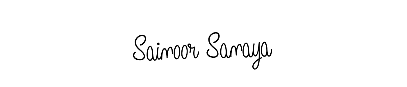 How to Draw Sainoor Sanaya signature style? Angelique-Rose-font-FFP is a latest design signature styles for name Sainoor Sanaya. Sainoor Sanaya signature style 5 images and pictures png