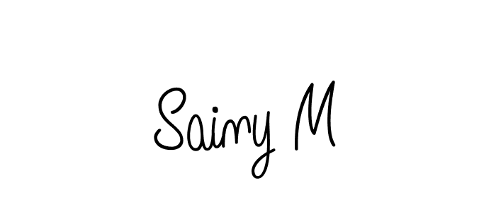 Also we have Sainy M name is the best signature style. Create professional handwritten signature collection using Angelique-Rose-font-FFP autograph style. Sainy M signature style 5 images and pictures png
