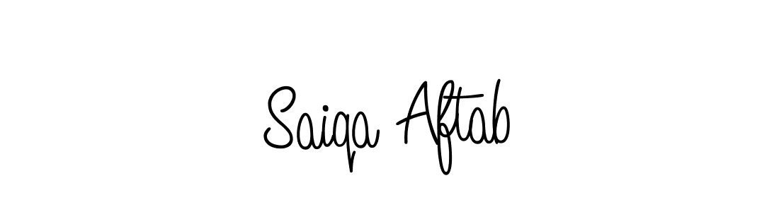 How to make Saiqa Aftab name signature. Use Angelique-Rose-font-FFP style for creating short signs online. This is the latest handwritten sign. Saiqa Aftab signature style 5 images and pictures png