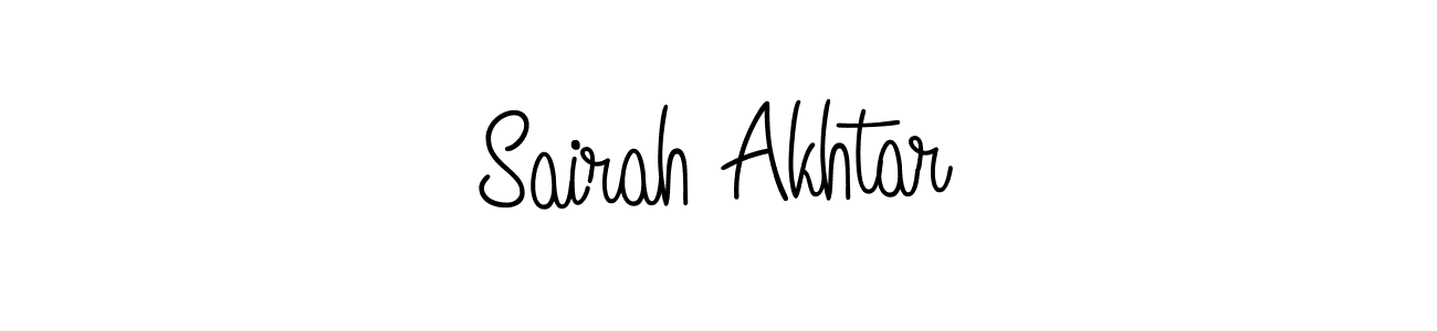 The best way (Angelique-Rose-font-FFP) to make a short signature is to pick only two or three words in your name. The name Sairah Akhtar include a total of six letters. For converting this name. Sairah Akhtar signature style 5 images and pictures png