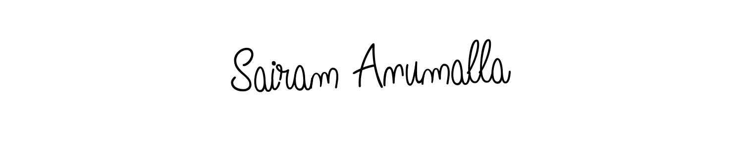 if you are searching for the best signature style for your name Sairam Anumalla. so please give up your signature search. here we have designed multiple signature styles  using Angelique-Rose-font-FFP. Sairam Anumalla signature style 5 images and pictures png
