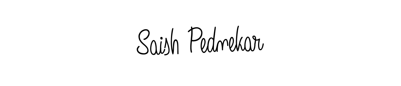 Saish Pednekar stylish signature style. Best Handwritten Sign (Angelique-Rose-font-FFP) for my name. Handwritten Signature Collection Ideas for my name Saish Pednekar. Saish Pednekar signature style 5 images and pictures png