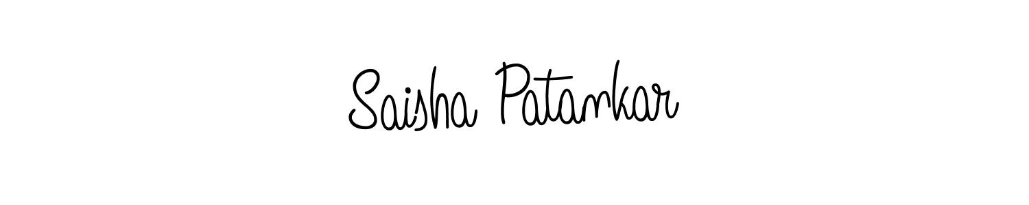 Use a signature maker to create a handwritten signature online. With this signature software, you can design (Angelique-Rose-font-FFP) your own signature for name Saisha Patankar. Saisha Patankar signature style 5 images and pictures png